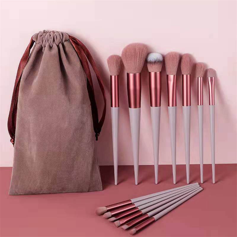Detail view of individual brushes in the 13-Piece Makeup Brush Set