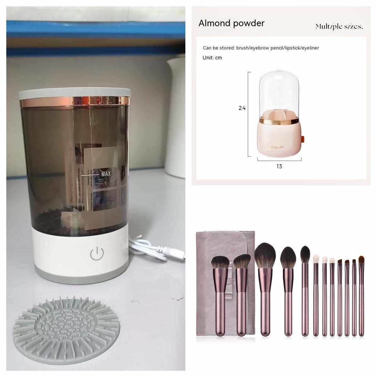 Women Eye Shadow Brush Cleaning Tool Portable Electric Brush