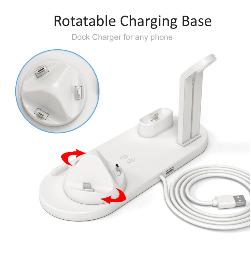 3-in-1 wireless charging station alternate view