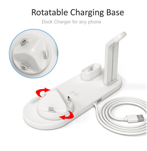 3-in-1 wireless charging station alternate view