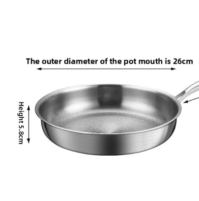 Titanium frying pan stainless steel base cookware