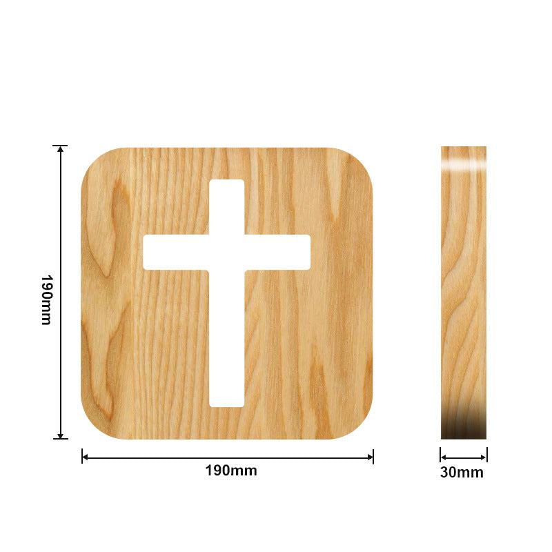 Solid wood LED night lamp design for a cozy home interior