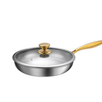 Titanium frying pan suitable for induction gas and electric stovetops