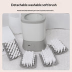 Automatic pet paw cleaner detachable washable soft brush heads for deep between-toe cleaning