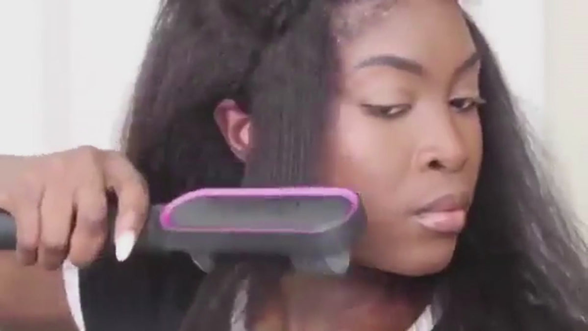 2-in-1 Hair Straightener & Curling Brush