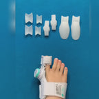 Thumb Valgus Toe Corrector demo showing how to wear and adjust the bunion corrector