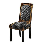 Stretch Pattern Dining Chair Cover fitted snugly over a dining room chair