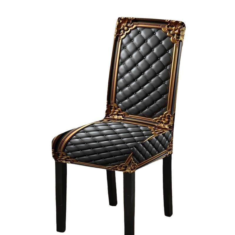 Stretch Pattern Dining Chair Cover fitted snugly over a dining room chair