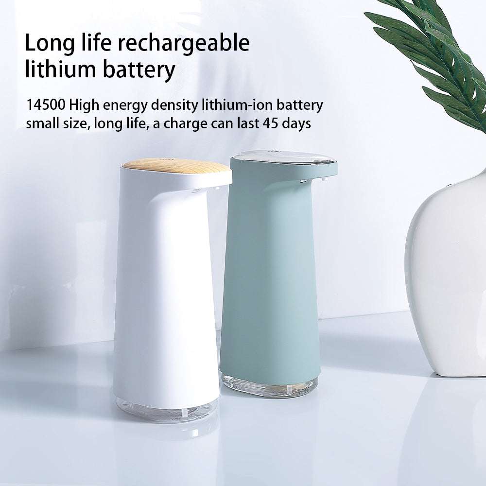 Automatic touchless foam soap dispenser with rechargeable battery