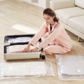 Vacuum Storage Bags with hand pump for compressing clothing and bedding